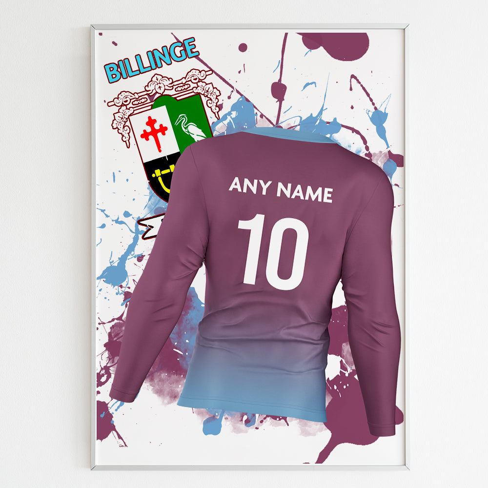Billinge Juniors FC - Personalised Shirt Frame