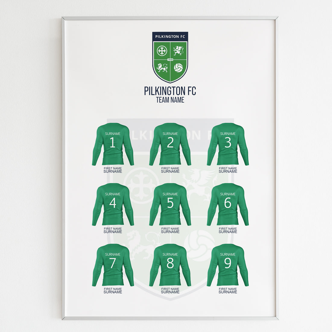 Pilkington FC - Framed Squad List