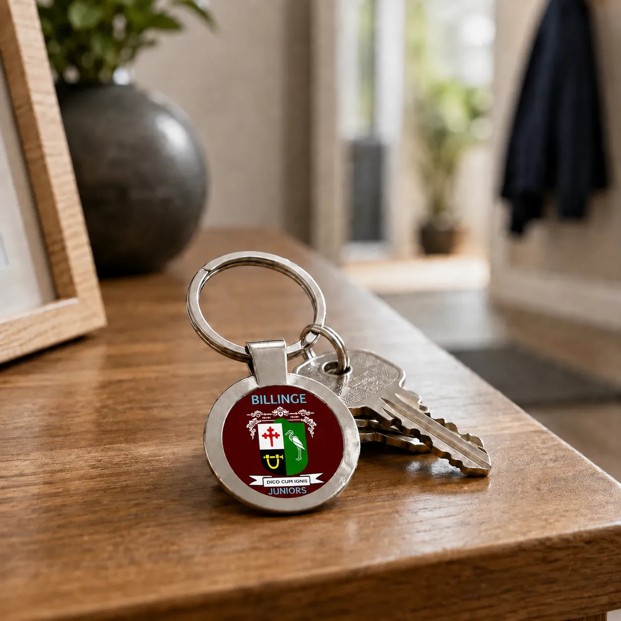 Billinge Juniors Round Keyring