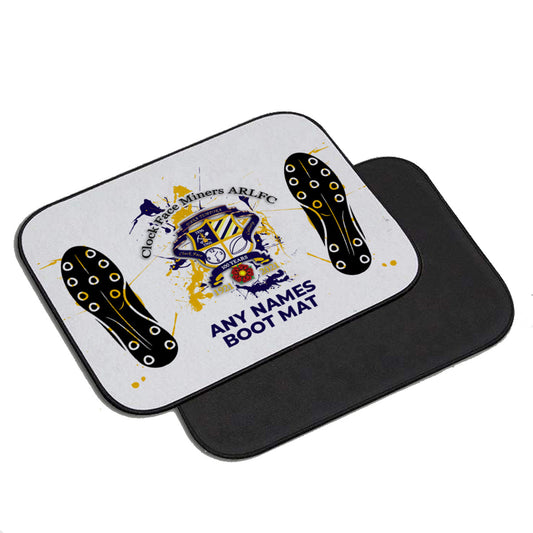 Clock Face Miners - Rugby Boot Car Mat