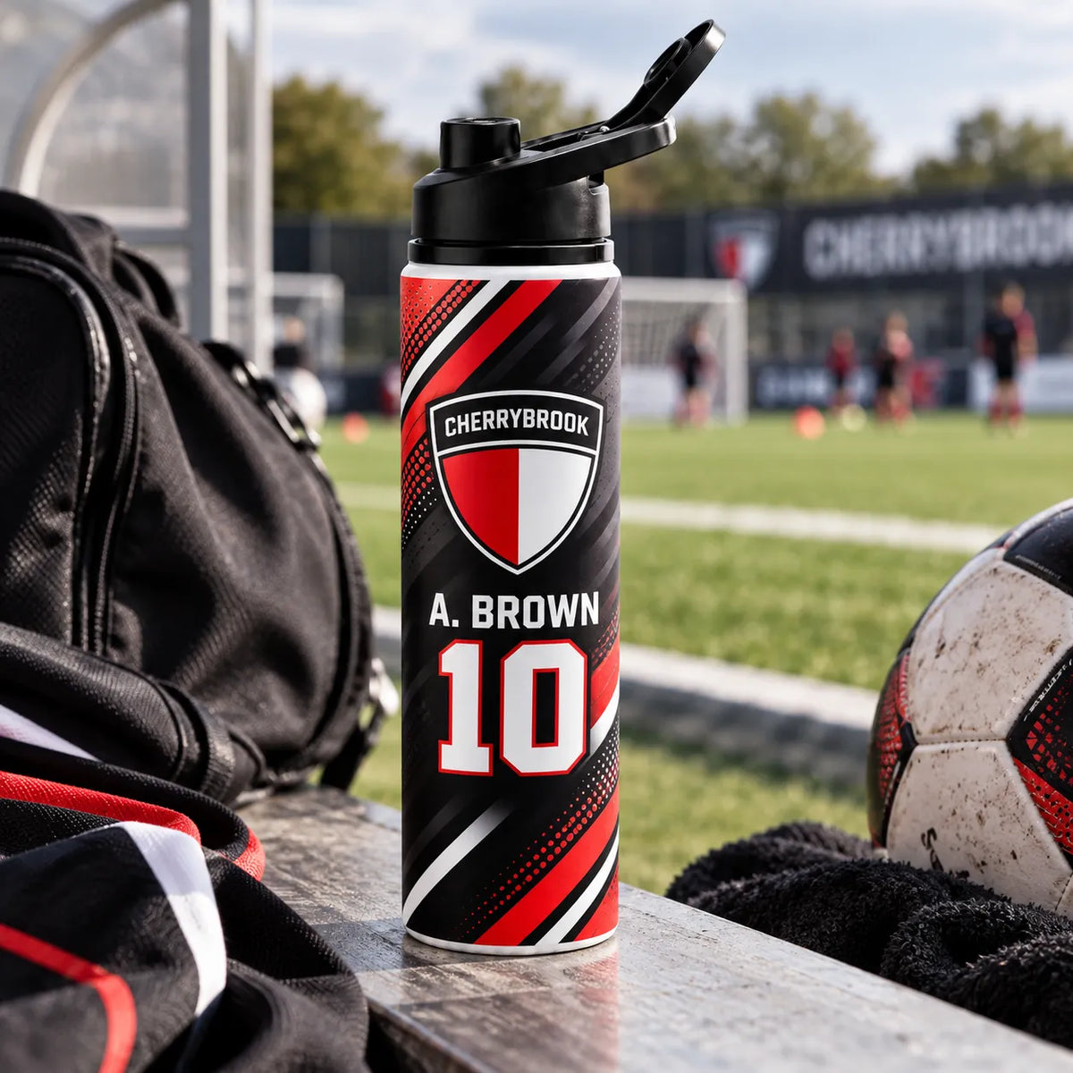 Cherrybrook FC Flip Top Water Bottle