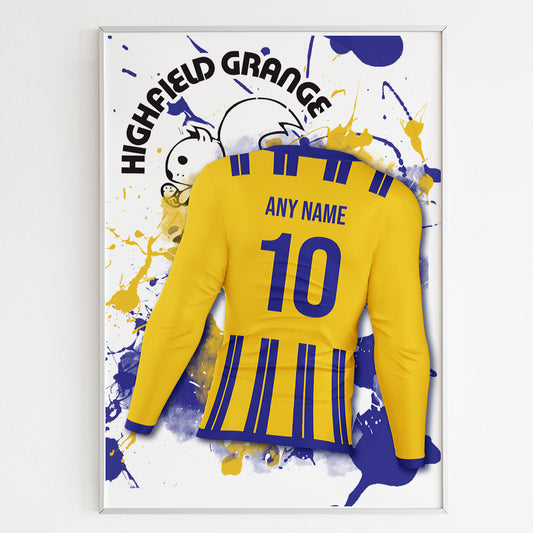 Highfield Grange FC - Personalised Shirt Frame